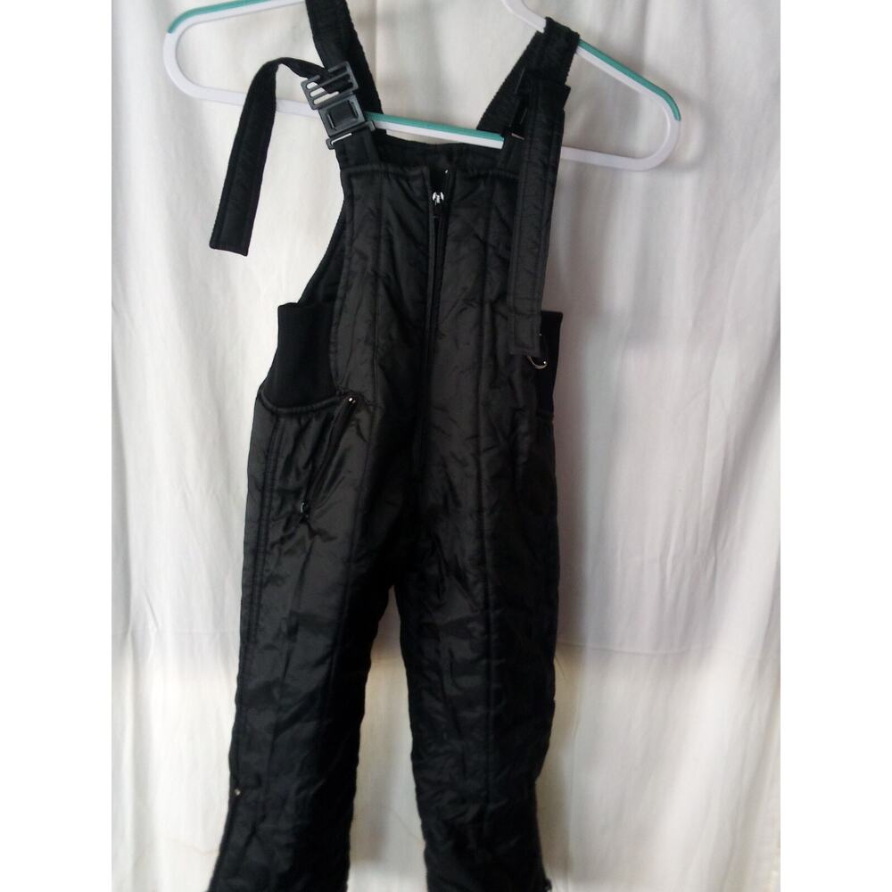 Swiss Alps Overalls Black Nylon Ski Bib Snow & Water Proof Size 5